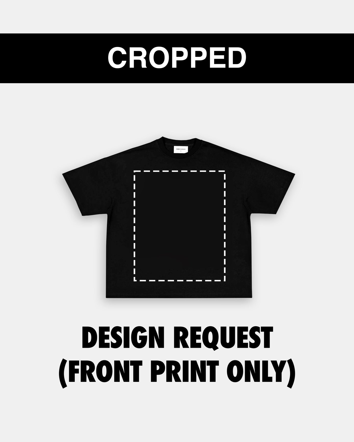 CUSTOM CROPPED TEE (FRONT PRINT)