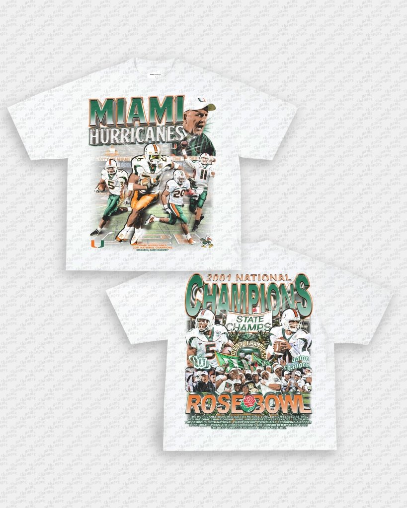 2001 NATIONAL CHAMPS - MIAMI TEE - [DS] - VIP - GAME CHANGERS TEE