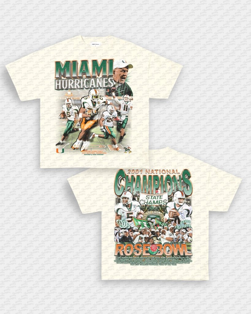 2001 NATIONAL CHAMPS - MIAMI TEE - [DS] - VIP - GAME CHANGERS TEE