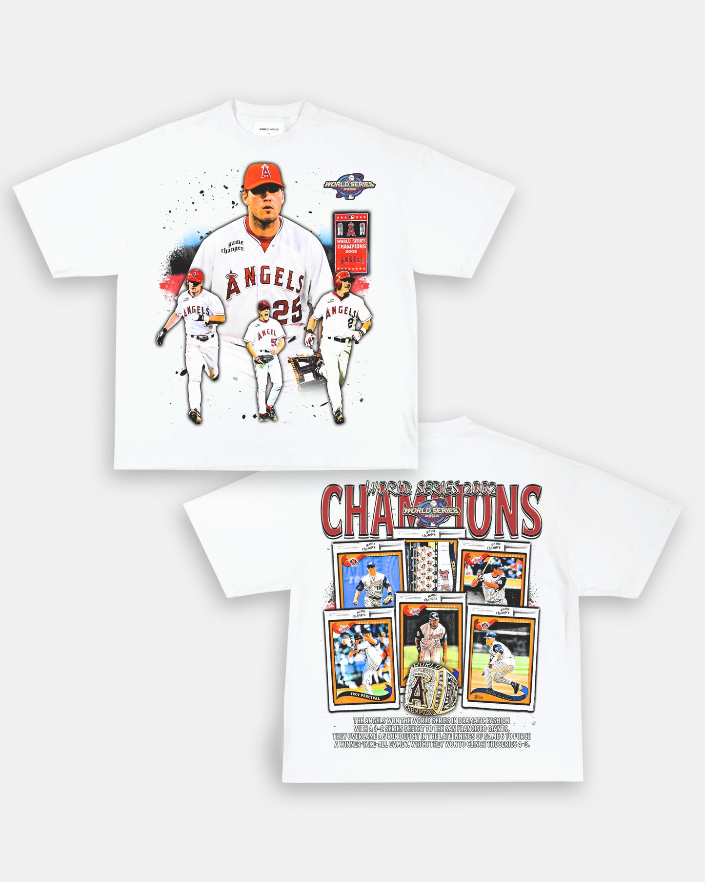 2002 WORLD SERIES CHAMPS - ANGELS TEE - [DS]