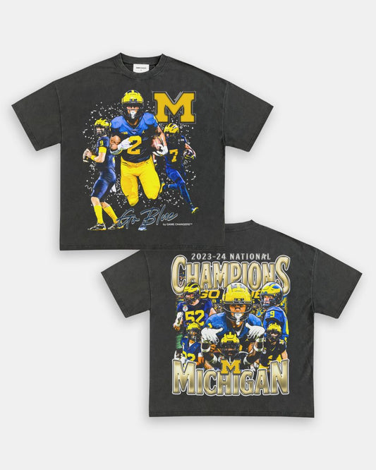 2023 - 24 NATIONAL CHAMPS - MICHIGAN TEE - [DS] - VIP - GAME CHANGERS TEE