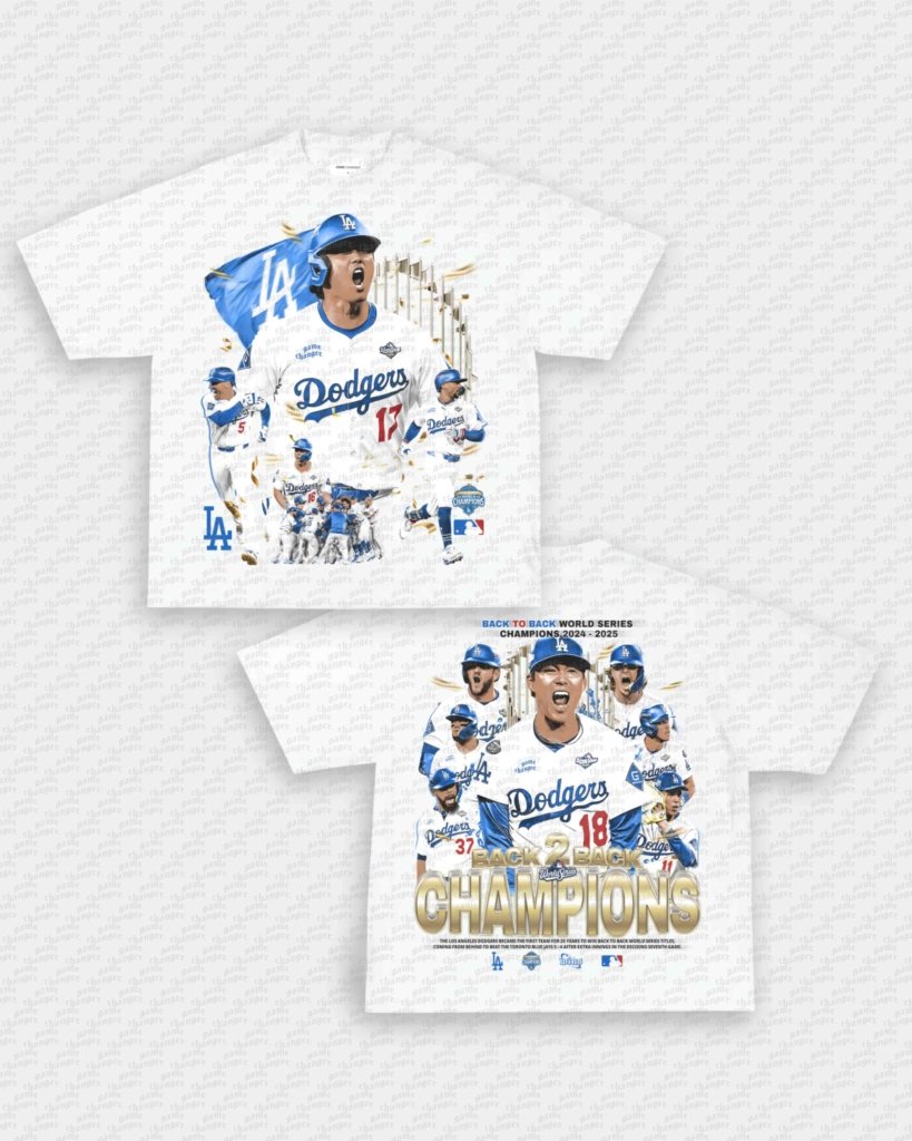 BACK 2 BACK DODGERS TEE - [DS] - VIP - GAME CHANGERS - GAME CHANGERS GRAPHIC TEE