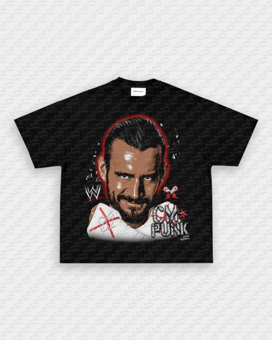 BIG FACE CM PUNK TEE - VIP - GAME CHANGERS - GAME CHANGERS GRAPHIC TEE