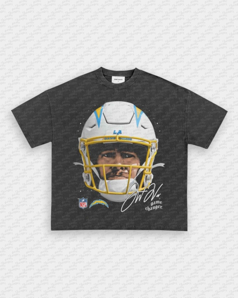 BIG FACE JUSTIN HERBERT TEE - VIP - GAME CHANGERS - GAME CHANGERS GRAPHIC TEE