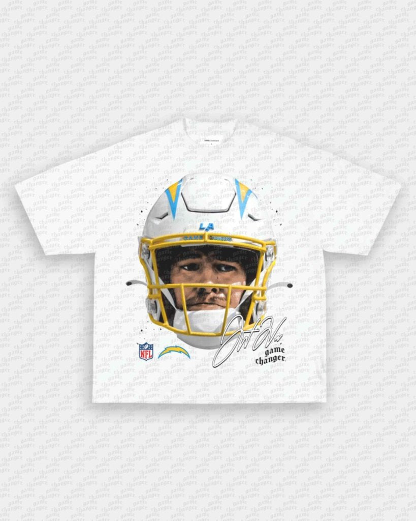 BIG FACE JUSTIN HERBERT TEE - VIP - GAME CHANGERS - GAME CHANGERS GRAPHIC TEE