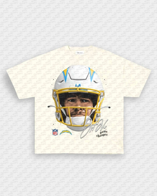 BIG FACE JUSTIN HERBERT TEE - VIP - GAME CHANGERS - GAME CHANGERS GRAPHIC TEE