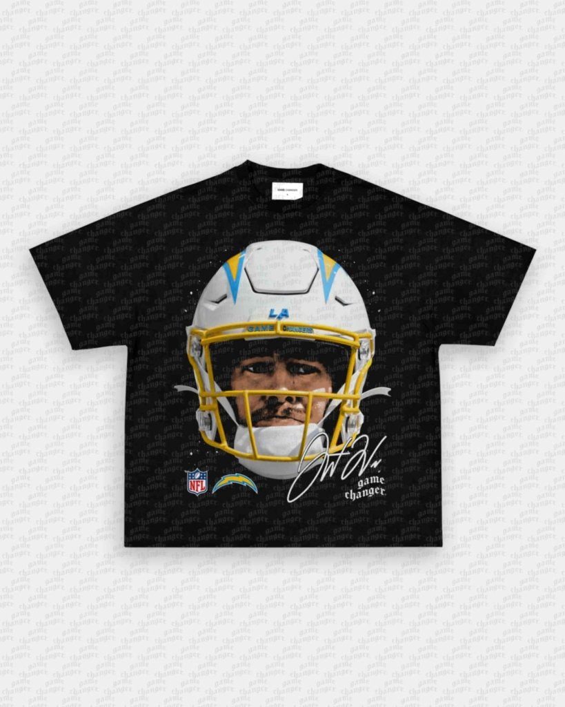 BIG FACE JUSTIN HERBERT TEE - VIP - GAME CHANGERS - GAME CHANGERS GRAPHIC TEE