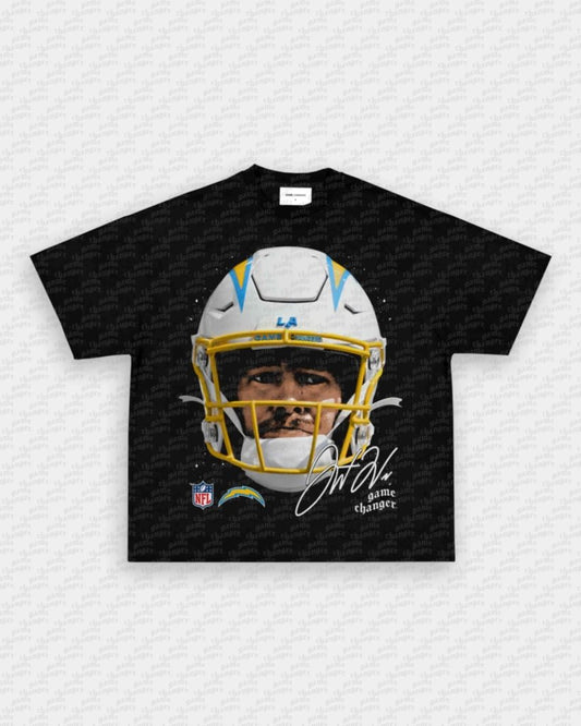 BIG FACE JUSTIN HERBERT TEE - VIP - GAME CHANGERS - GAME CHANGERS GRAPHIC TEE