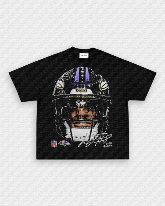 BIG FACE LAMAR JACKSON TEE - VIP - GAME CHANGERS - GAME CHANGERS GRAPHIC TEE