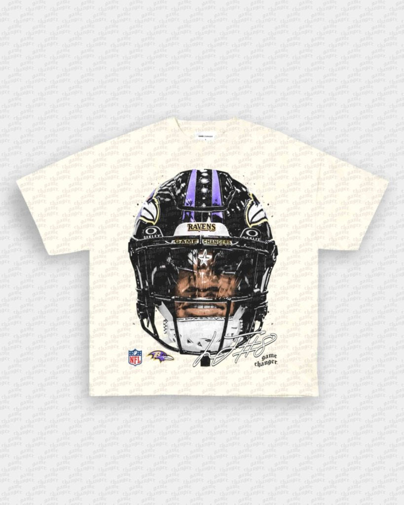 BIG FACE LAMAR JACKSON TEE - VIP - GAME CHANGERS - GAME CHANGERS GRAPHIC TEE
