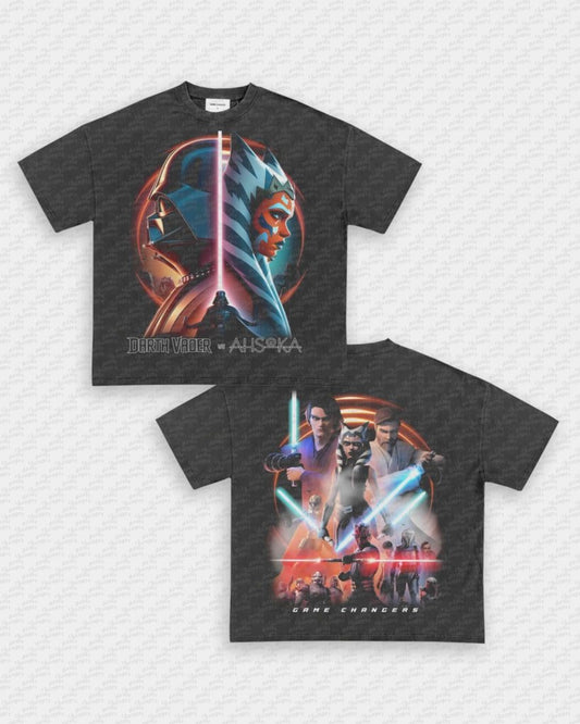 DARTH VADER VS AHSOKA TEE - [DS] - VIP - GAME CHANGERS - GAME CHANGERS GRAPHIC TEE