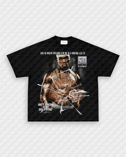 GET RICH OR DIE TRYIN V2 TEE - VIP - GAME CHANGERS - GAME CHANGERS GRAPHIC TEE