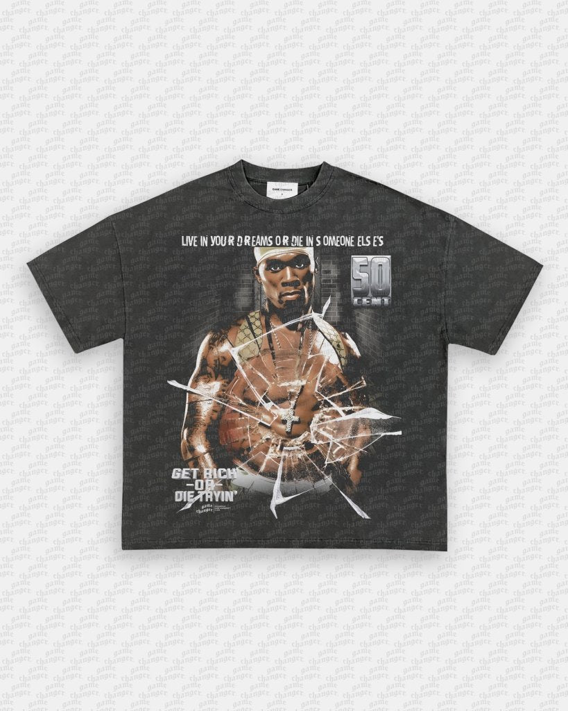 GET RICH OR DIE TRYIN V2 TEE - VIP - GAME CHANGERS - GAME CHANGERS GRAPHIC TEE