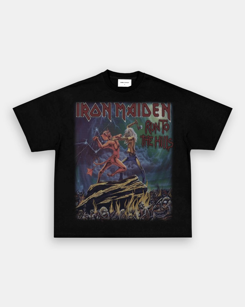 IRON MAIDEN RUN TO THE HILLS TEE - VIP - GAME CHANGERS - GAME CHANGERS GRAPHIC TEE