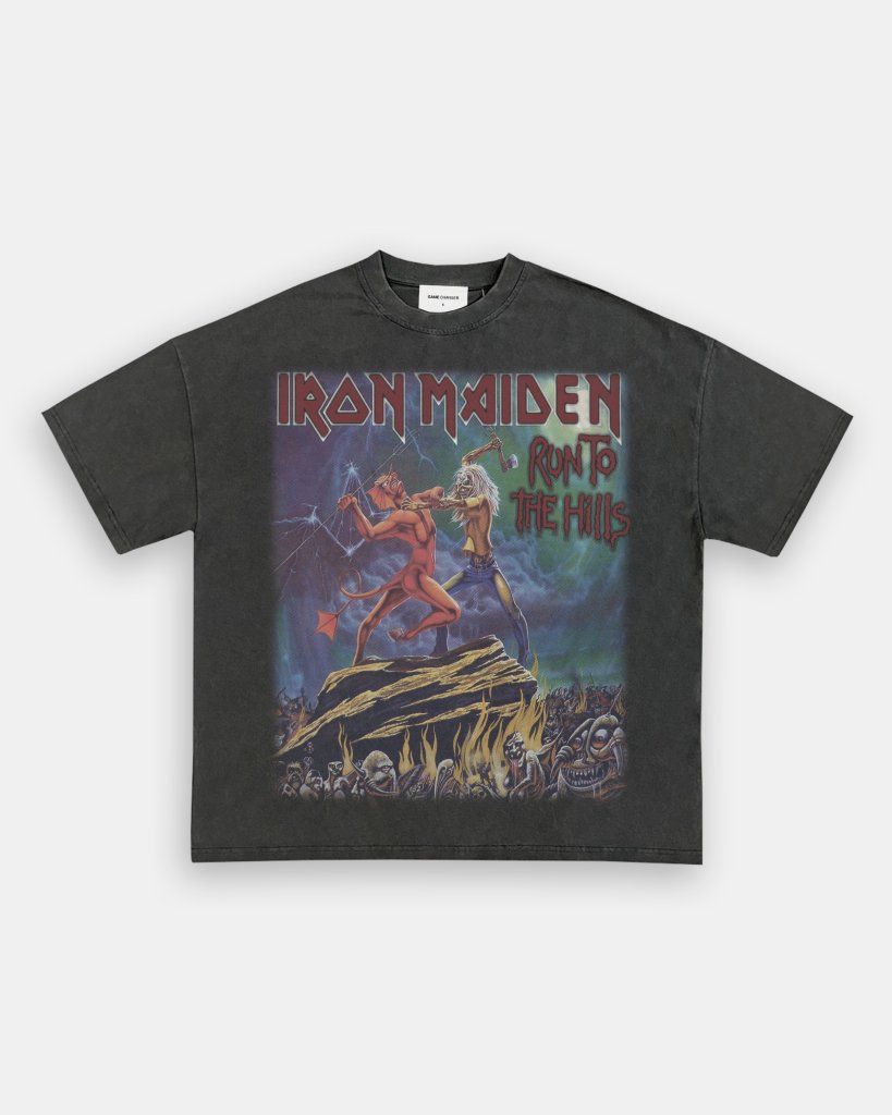 IRON MAIDEN RUN TO THE HILLS TEE - VIP - GAME CHANGERS - GAME CHANGERS GRAPHIC TEE