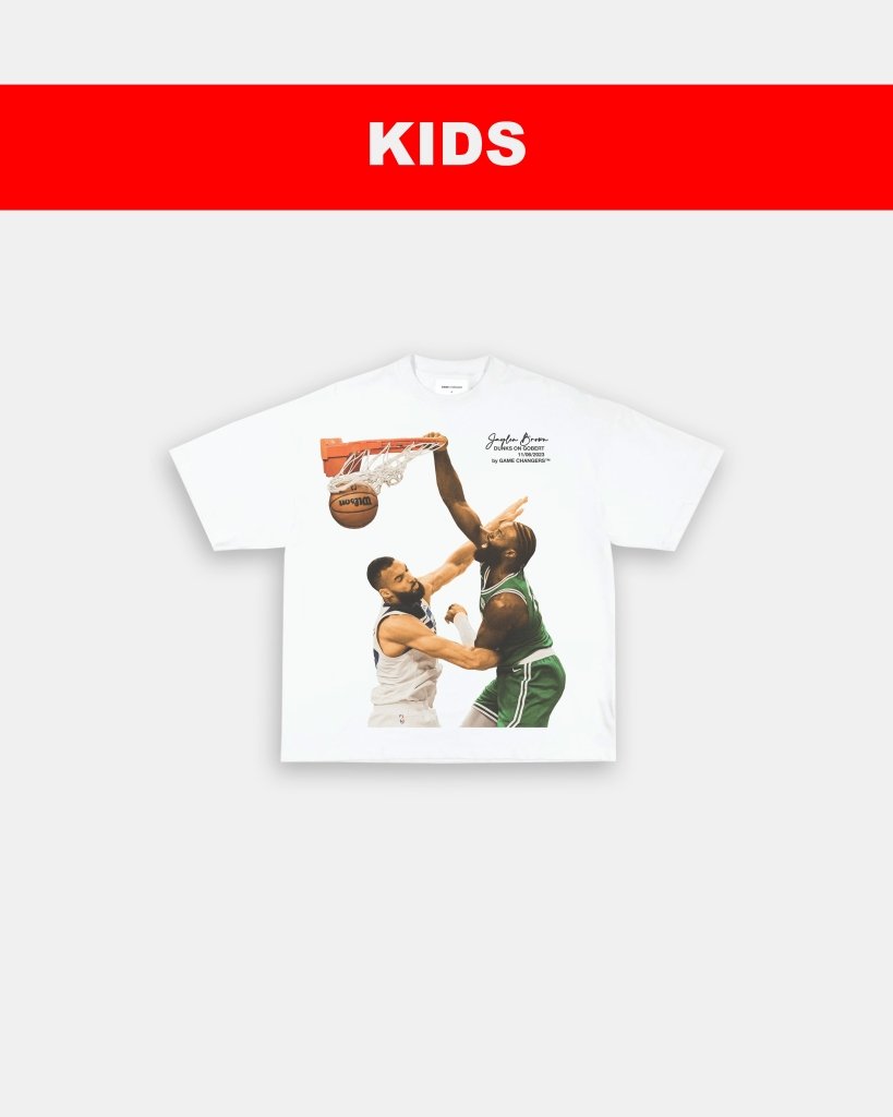 JAYLEN BROWN ON GOBERT - KIDS TEE - VIP - GAME CHANGERS TEE