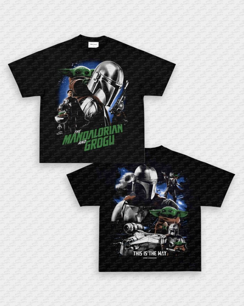 MANDALORIAN AND GROGU TEE - [DS] - VIP - GAME CHANGERS - GAME CHANGERS GRAPHIC TEE