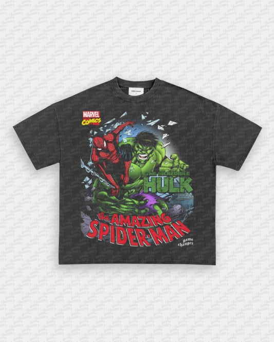 SPIDER MAN VS HULK V2 TEE - VIP - GAME CHANGERS GRAPHIC TEE