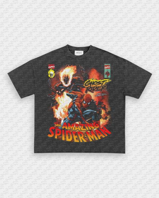 SPIDER MAN X GHOST RIDER V2 TEE - VIP - GAME CHANGERS GRAPHIC TEE