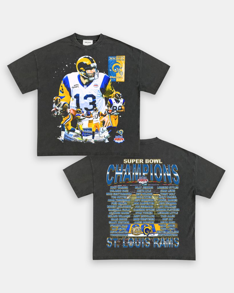 SUPER BOWL XXXIV CHAMPS - RAMS TEE - [DS] - VIP - GAME CHANGERS TEE