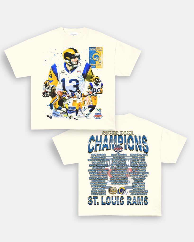 SUPER BOWL XXXIV CHAMPS - RAMS TEE - [DS] - VIP - GAME CHANGERS TEE