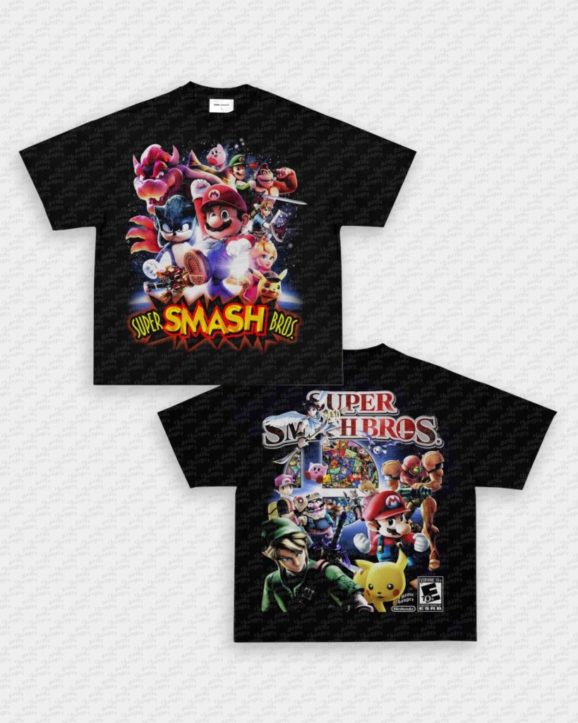 SUPER SMASH BROS TEE - [DS] - VIP - GAME CHANGERS - GAME CHANGERS GRAPHIC TEE