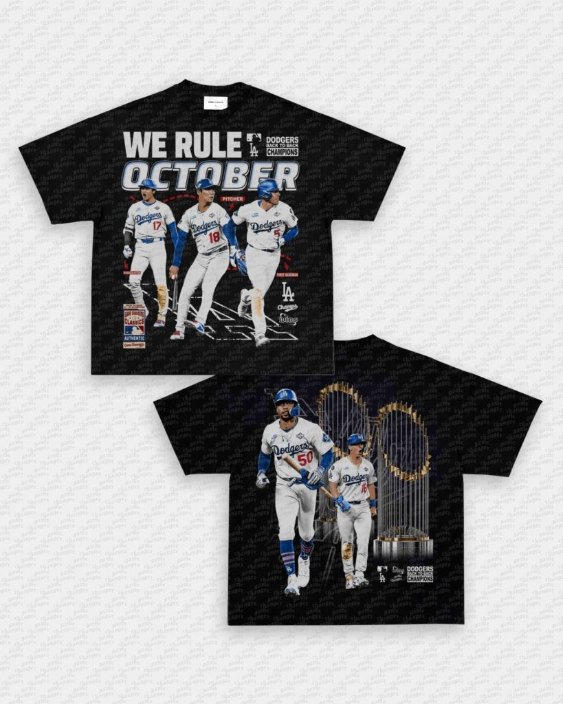 WE RULE OCTOBER TEE - [DS] (VINTAGE PRINT) - VIP - GAME CHANGERS - GAME CHANGERS GRAPHIC TEE