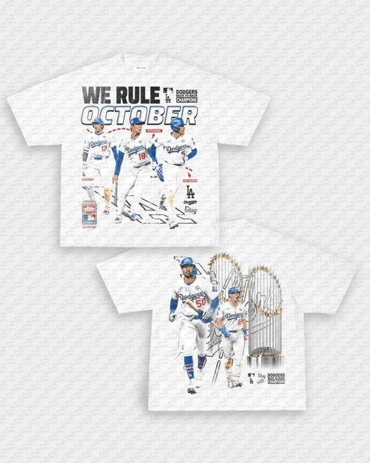 WE RULE OCTOBER TEE - [DS] (VINTAGE PRINT) - VIP - GAME CHANGERS - GAME CHANGERS GRAPHIC TEE