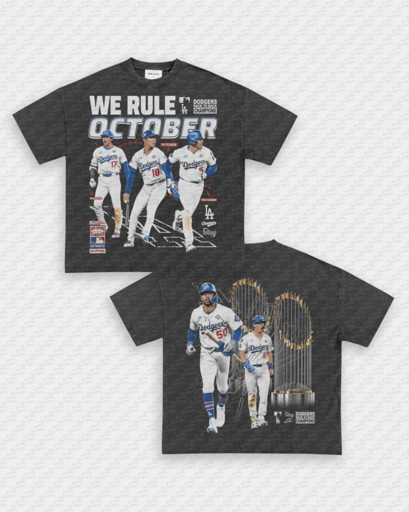 WE RULE OCTOBER TEE - [DS] (VINTAGE PRINT) - VIP - GAME CHANGERS - GAME CHANGERS GRAPHIC TEE